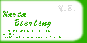 marta bierling business card