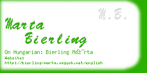 marta bierling business card